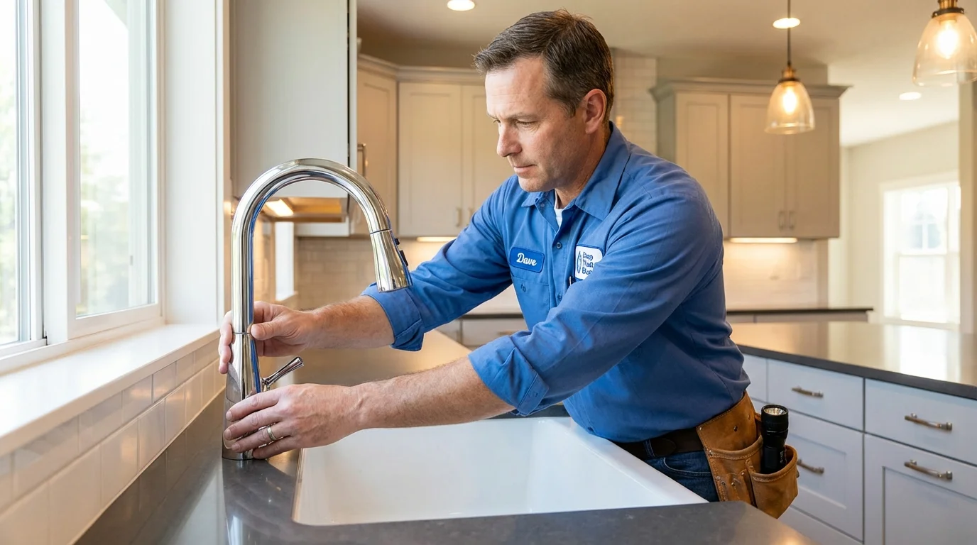 Kitchen faucet installation by Johns Plumbing LLC in Maggie Valley